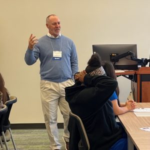 J.P. Barfield, Ph.D., gives opening remarks during the NC Alliance for Health Professions Pathways Summit.